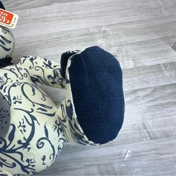 Gund Marabella 320562 Blue Corduroy Paisly Bear Stuffed Animal Toy with tag - Picture 5 of 13